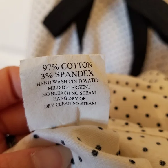 Ruby Rox Ivory Polka Dot Dress with Black Sash - Picture 4 of 7